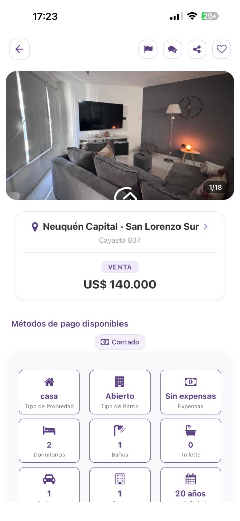 Ficha de propiedad en Oikomus