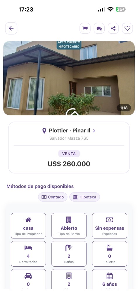 Ficha de propiedad en Oikomus