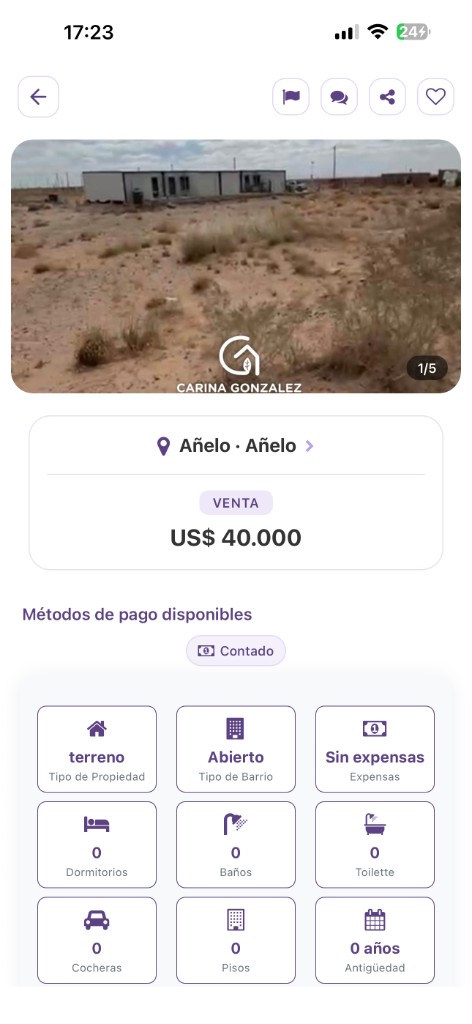 Ficha de propiedad en Oikomus