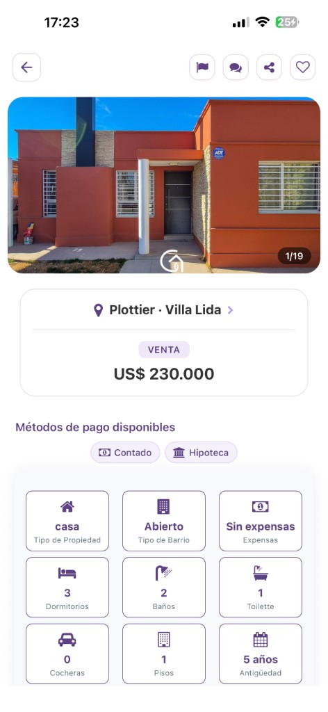 Ficha de propiedad en Oikomus