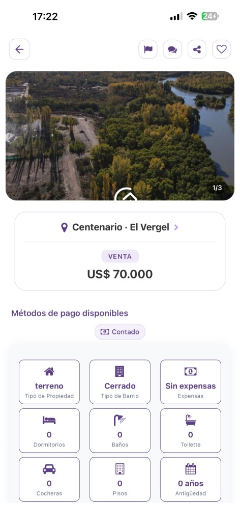 Ficha de propiedad en Oikomus