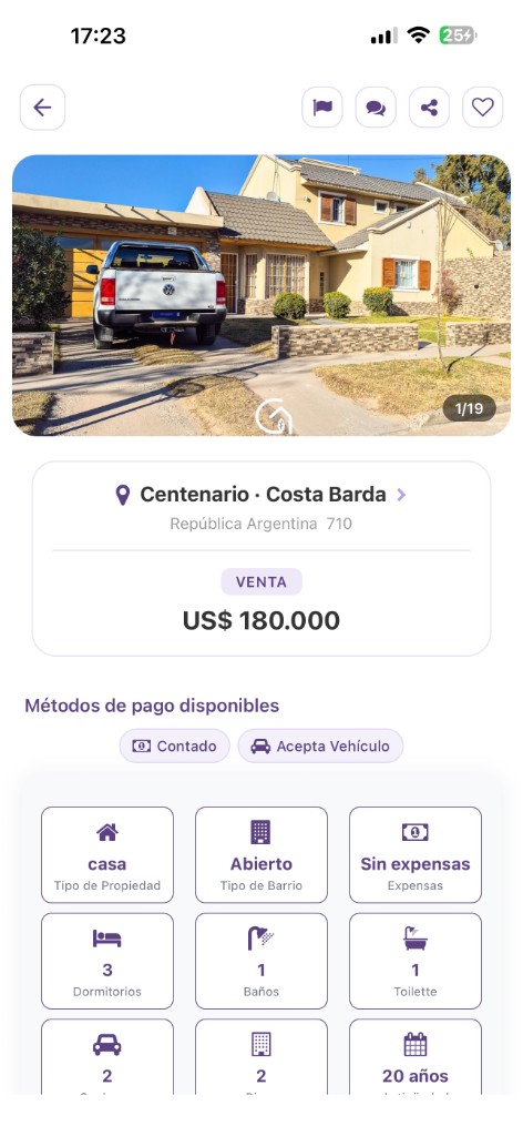Ficha de propiedad en Oikomus
